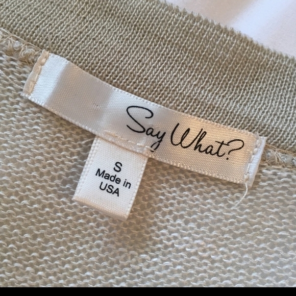 Say What? Aztec Open‎ Cardigan Sweater with Fringe - Picture 5 of 6